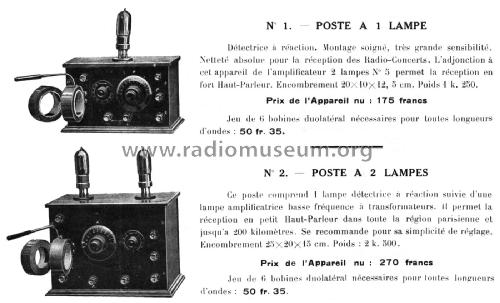 Poste à 1 lampe ; Martin, V.; Paris, (ID = 1995006) Radio