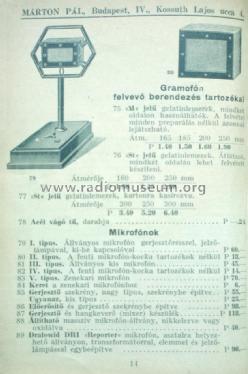 Állványos kis Mikrofon III típus; Martovox, Márton Pál (ID = 1598770) Micrófono/PU