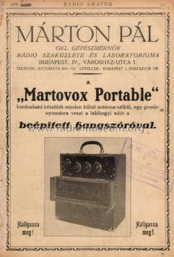 Portable ; Martovox, Márton Pál (ID = 2342947) Radio
