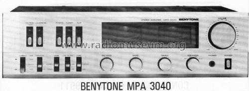 Benytone Stereo Amplifier MPA-3040; Marubeni Corp., (ID = 1786788) Ampl/Mixer