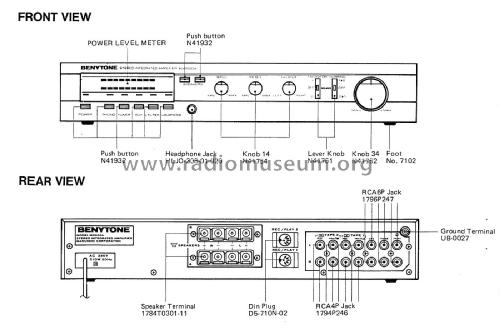 Benytone Stereo Integrated Amplifier M-2600A; Marubeni Corp., (ID = 1784736) Ampl/Mixer
