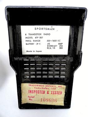 Sportsman 6 Transistor 6TP-207; Sportsman Tradewinds (ID = 2341881) Radio