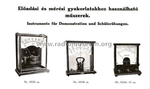 Demonstrációs Depréz Voltmérő 12118; Marx és Mérei (ID = 2046691) Equipment