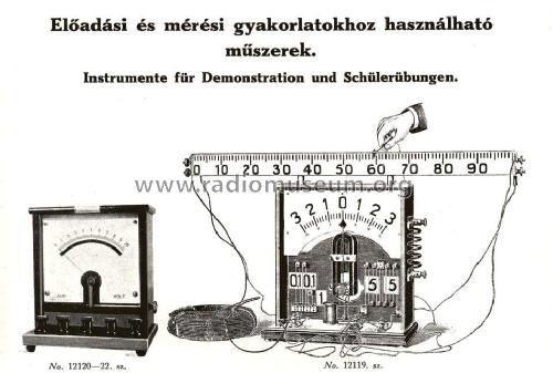 Demonstrációs Depréz Voltmérő 12120; Marx és Mérei (ID = 2046700) Equipment