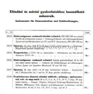 Demonstrációs Kettős Ampermérő 12117; Marx és Mérei (ID = 2046698) Equipment