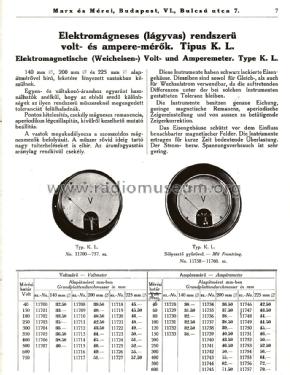 Elektromágneses Voltmérő K.L.; Marx és Mérei (ID = 2034841) Equipment