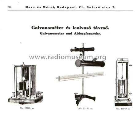Húros galvanometer 12152; Marx és Mérei (ID = 2047749) Equipment
