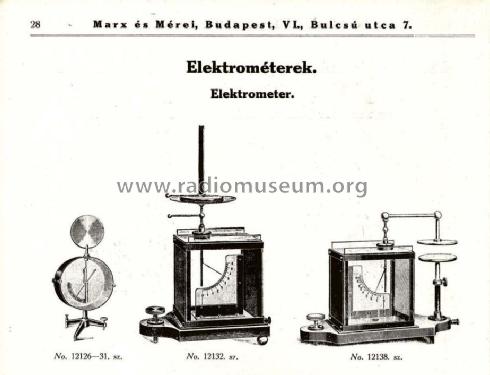 Kolbe féle Aluminium Elektrometer 12132; Marx és Mérei (ID = 2047743) Equipment