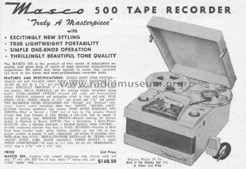 500 Tape recorder ; Masco Mark Simpson (ID = 403567) R-Player