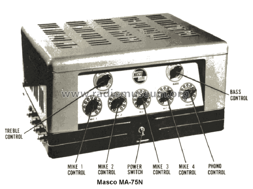 Five Channel Audio Amplifier MA-75N; Masco Mark Simpson (ID = 1438151) Ampl/Mixer