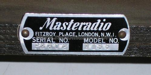 Marlow D155; Masteradio, London (ID = 1103641) Radio