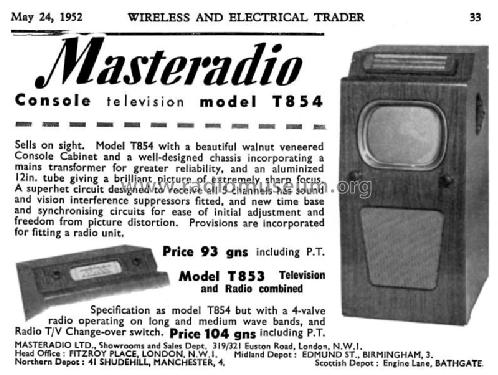 T853; Masteradio, London (ID = 1047986) TV Radio