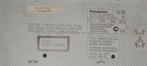 Panasonic CD Stereo System SA-AK17; Panasonic, (ID = 1445238) Radio