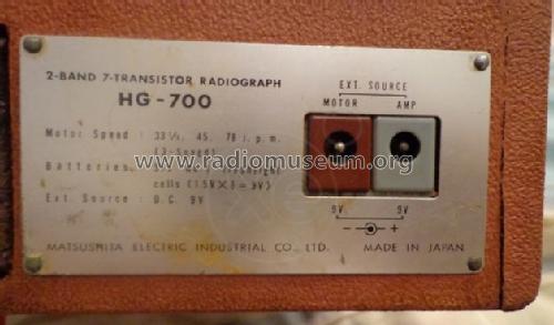 National 2-Band 7-Transistor Radiograph HG-700; Panasonic, (ID = 1554163) Radio
