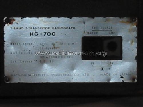 National 2-Band 7-Transistor Radiograph HG-700; Panasonic, (ID = 543350) Radio
