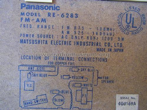 Panasonic RE-6283C; Panasonic, (ID = 1460370) Radio