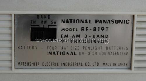 National Panasonic FM-AM 3-Band 9-Transistor RF-819T; Panasonic, (ID = 997289) Radio