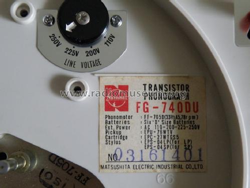 National Transistor Phonograph FG-740DU; Panasonic, (ID = 1433447) R-Player