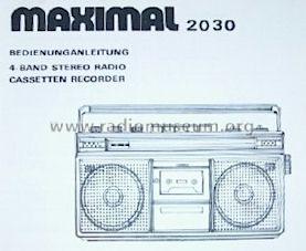 4 Band Stereo Radio Cassetten Recorder 2030 Radio Maximal Marke? / |  Radiomuseum