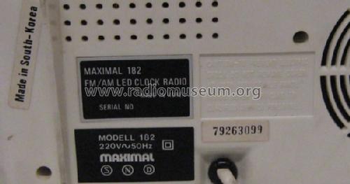 FM/AM LED Clock Radio 182; Maximal Marke? / (ID = 797355) Radio