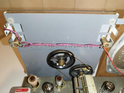 Receptor Superheterodino 8 válvulas ERM Universal adaptado a 240 V; Maymó, Escuela Radio (ID = 3174127) Radio