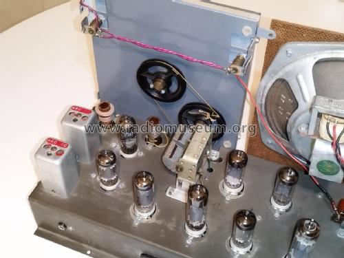 Receptor Superheterodino 8 válvulas ERM Universal adaptado a 240 V; Maymó, Escuela Radio (ID = 3174128) Radio