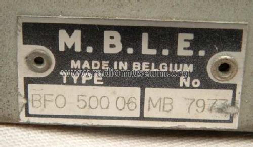 BFO 50006/51; MBLE, Manufacture (ID = 226548) Commercial Re