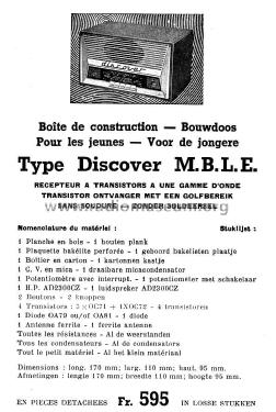Discover ; MBLE, Manufacture (ID = 1142511) Radio