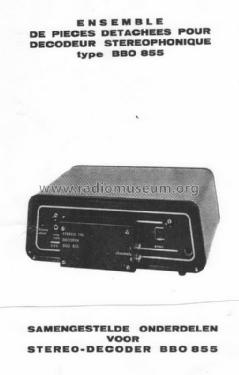 Stereo Decoder BBO855; MBLE, Manufacture (ID = 1679053) Kit