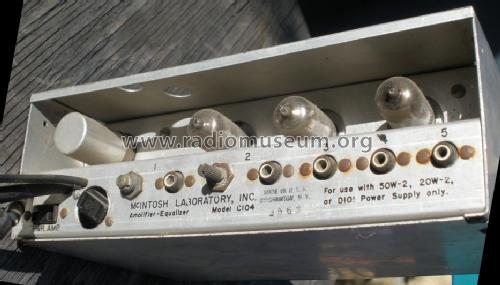 Amplifier-Equalizer C104; McIntosh Audio (ID = 1503525) Ampl/Mixer
