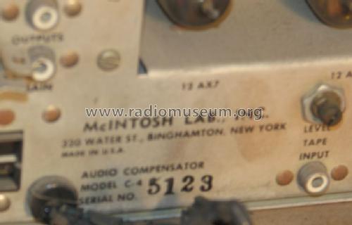 C-4 Audio Compensator; McIntosh Audio (ID = 490122) Ampl/Mixer