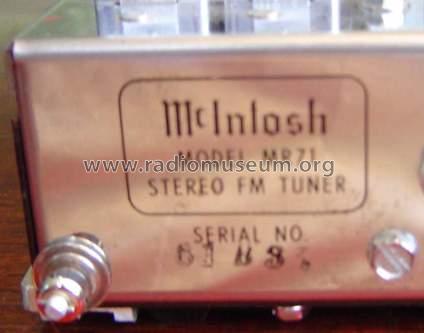 MR-71; McIntosh Audio (ID = 525495) Radio