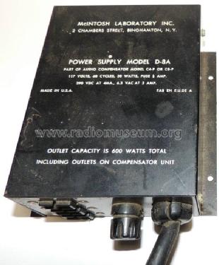 Power Supply D-8A; McIntosh Audio (ID = 1811460) Power-S