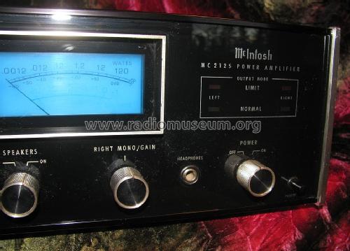 Stereo Power Amplifier MC2125; McIntosh Audio (ID = 1422030) Ampl/Mixer