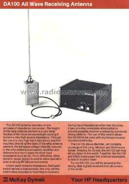All Wave Receiving Antenna DA100; McKay Dymek Company; (ID = 1131889) Antenny