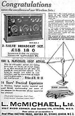 Two-Valve Broadcasting Set MH.BR2; McMichael Radio Ltd. (ID = 1510551) Radio