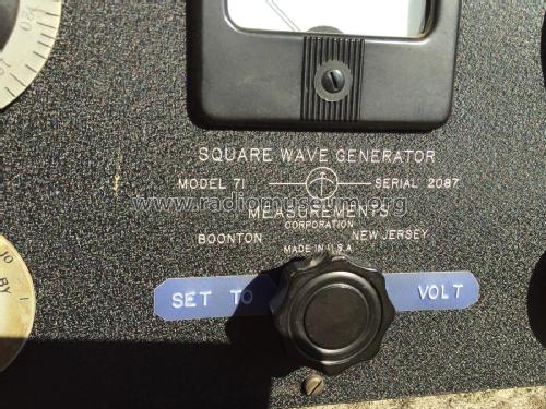 Square Wave Generator 71; Measurements (ID = 2306790) Equipment