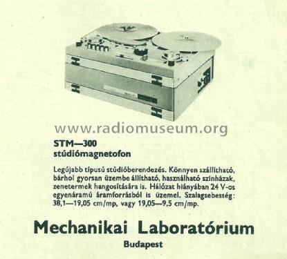 Studio magnetofon STM-300; Mechanikai (ID = 1835431) Enrég.-R