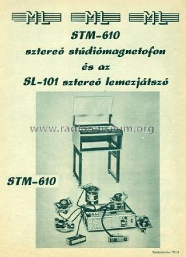 Studio Magnetofon STM-610-03; Mechanikai (ID = 894382) Enrég.-R
