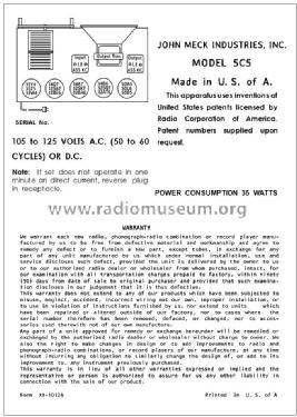 5C5-DW9 Combo ; Meck, John, (ID = 2968769) Radio