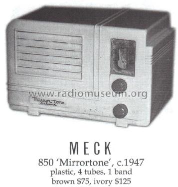 Mirror Tone Deluxe 850; Meck, John, (ID = 1447062) Radio