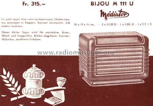 Bijou M111U-16; Mediator; La Chaux- (ID = 814312) Radio
