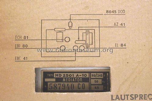 MD2501A; Mediator; La Chaux- (ID = 668757) Radio