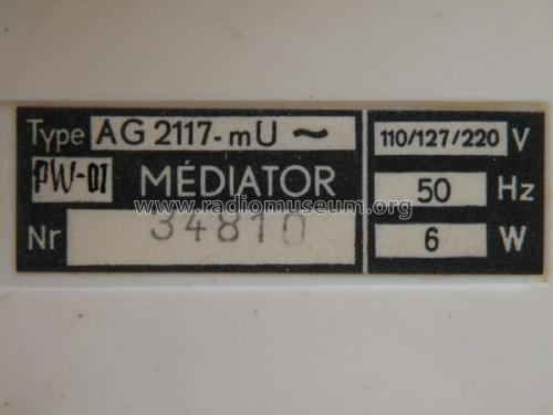 Tourne disques , Pick-up AG 2117-mU; Mediator; La Chaux- (ID = 2488117) R-Player
