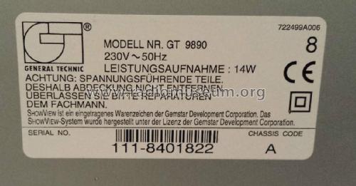 General Technic® GT 9890; Medion; Essen (ID = 1775748) R-Player
