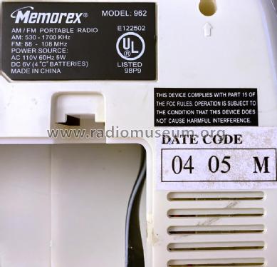 962 ; Memorex; Silicon (ID = 2888981) Radio