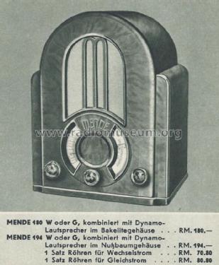 180G; Mende - Radio H. (ID = 1570393) Radio