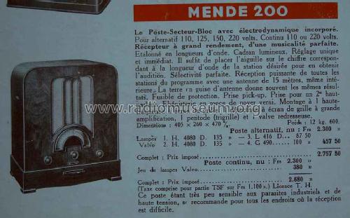 200GL; Mende - Radio H. (ID = 1667836) Radio