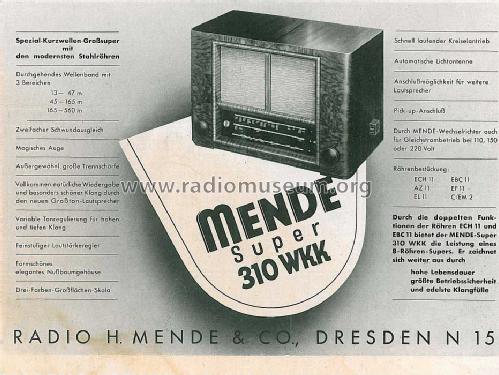 310WKK; Mende - Radio H. (ID = 578304) Radio