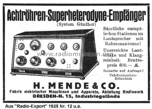 8-Rö-Super EZ123; Mende - Radio H. (ID = 2428419) Radio